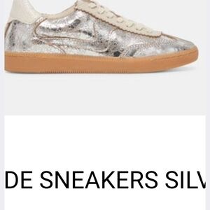 Dolce Vita Silver and Tan Women's Sneakers